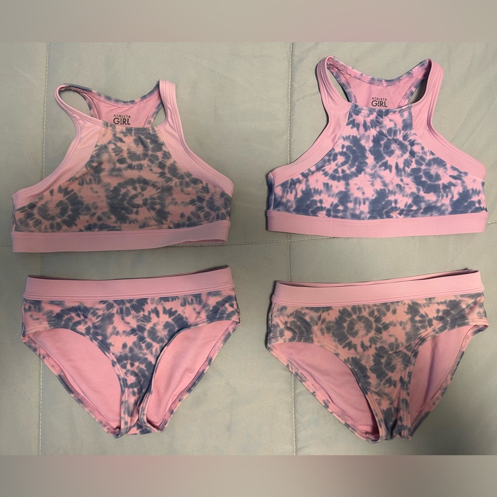 Girls Athleta swim suits size S 7 & M 8/10.